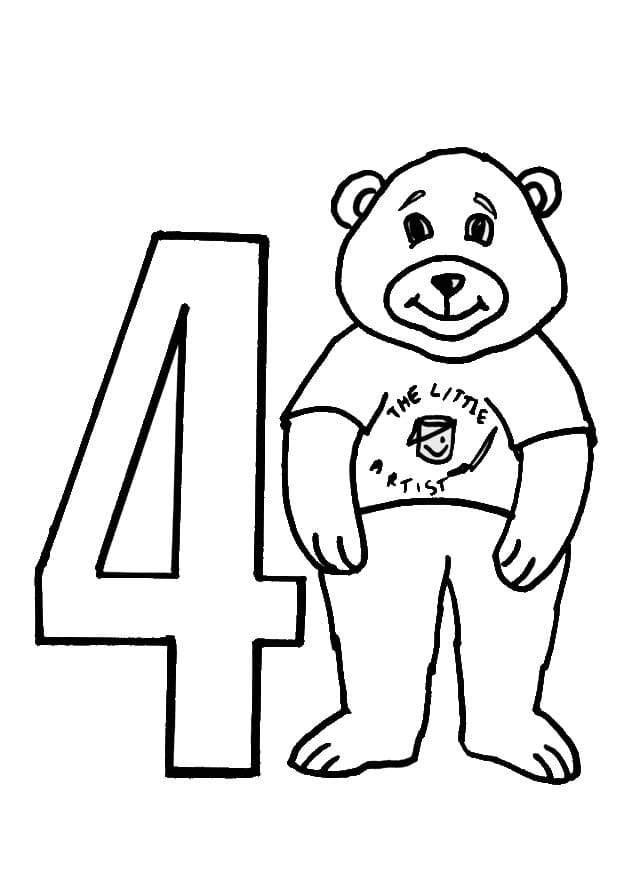 Bear with Number 4