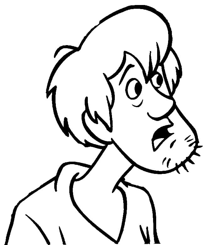 Bearded Shaggy Coloring Page