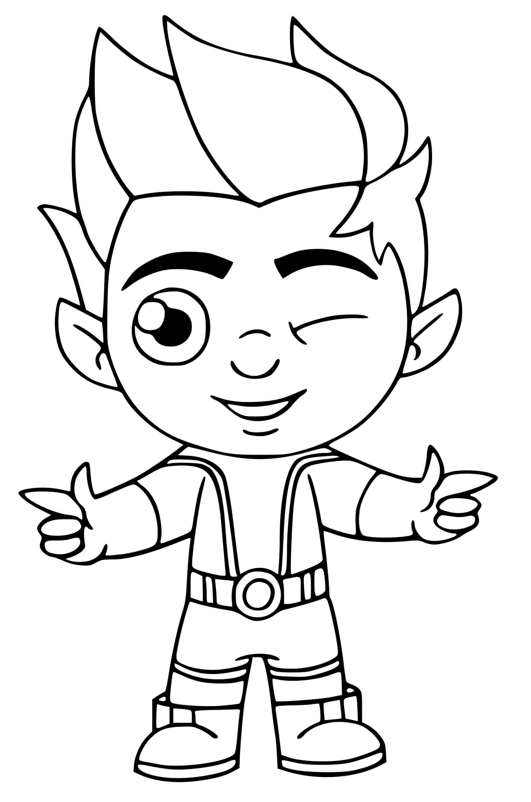 Beast Boy Fornite Coloring Page