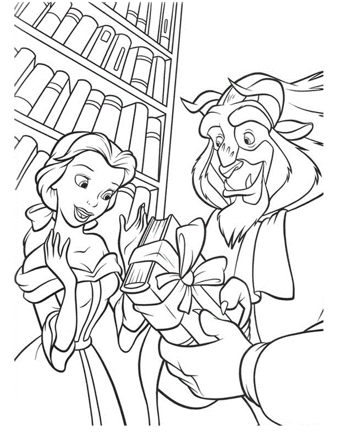 Beast Giving Belle Pudding Disney Princess 0a9b Coloring Page