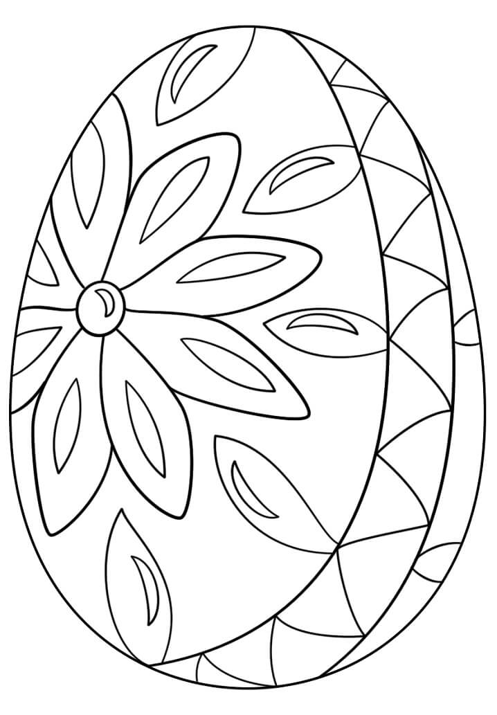 Cute Easter Eggs For Kid Coloring Page