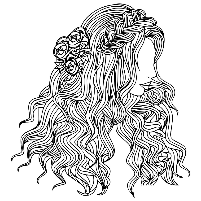 Beautiful Hair Coloring Page