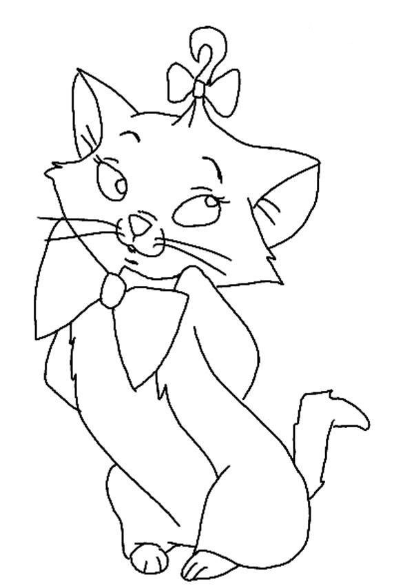 Beautiful Kitty Animal S7464 Coloring Page