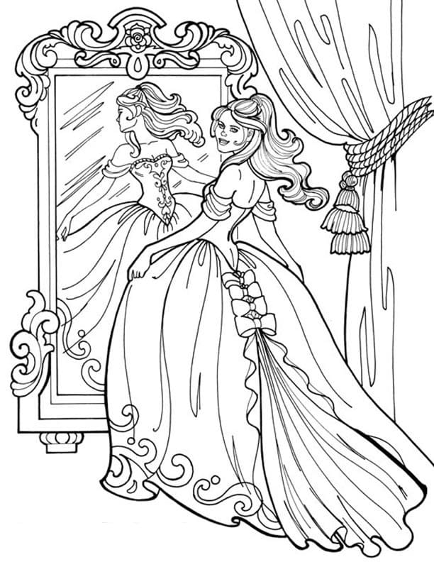 Beautiful Princess Leonora Coloring Page