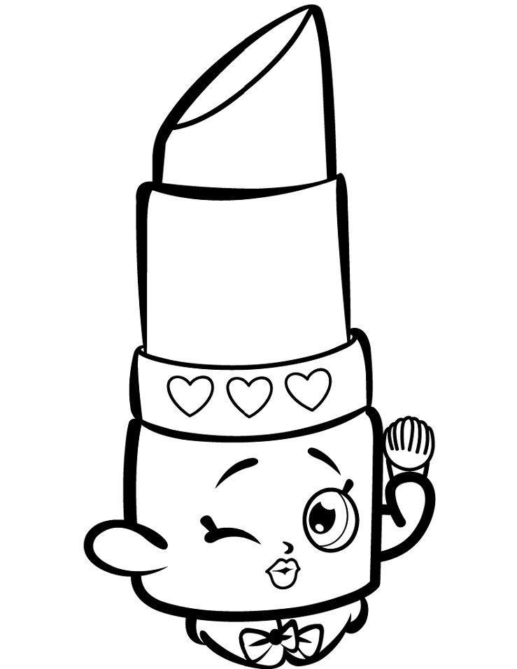 Beauty Lippy Lips Coloring Page
