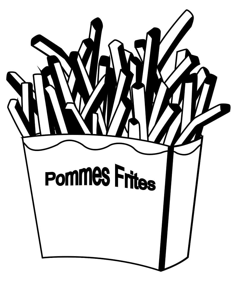 Beglian French Fries Coloring Page