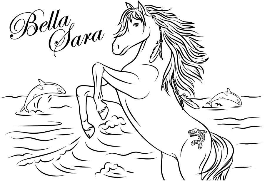 Bella From Unicorn Coloring Page