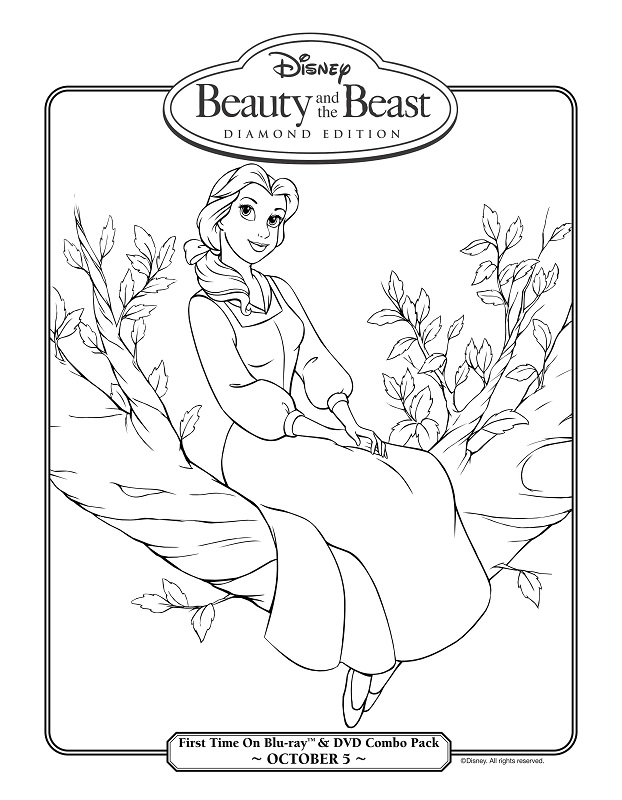 Belle In Diamond Edition Disney Princess 5383 Coloring Page