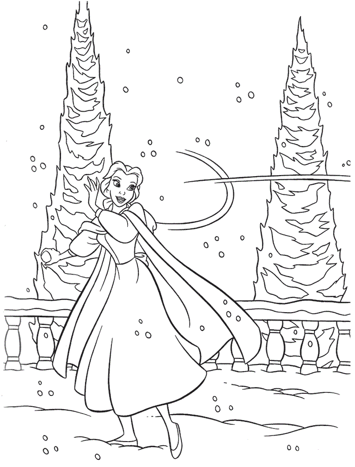 Belle Throw Snow On Beast Disney Princess 26c9
