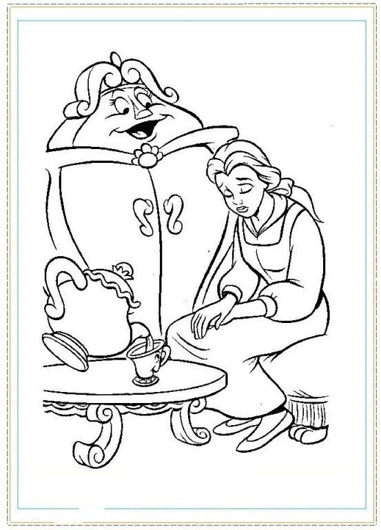 Belles Crying Dd57 Beauty And Beast Disney Coloring Page