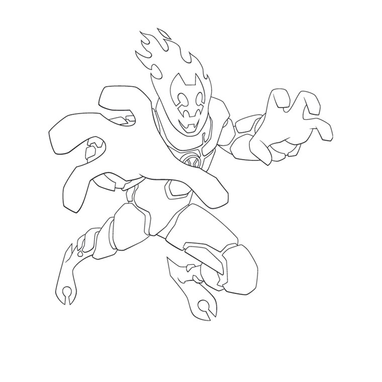 Ben 10 Inferno Coloring Page