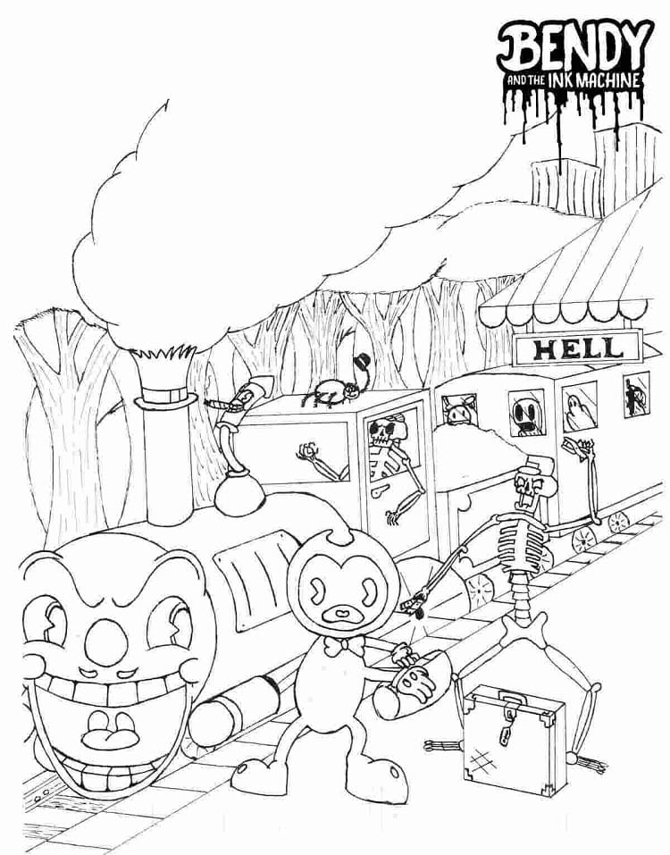 Bendy and Scary Train