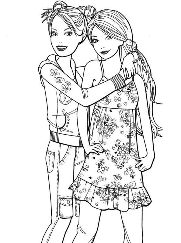 Best Friends 2 Coloring Page