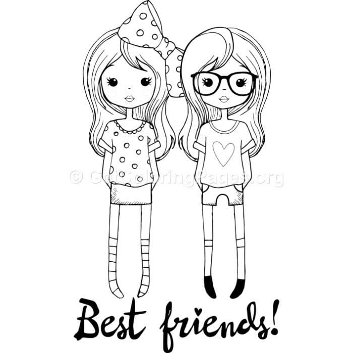 Best Friends 6 Coloring Page