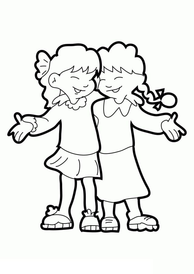 Best Friends 7 Coloring Page