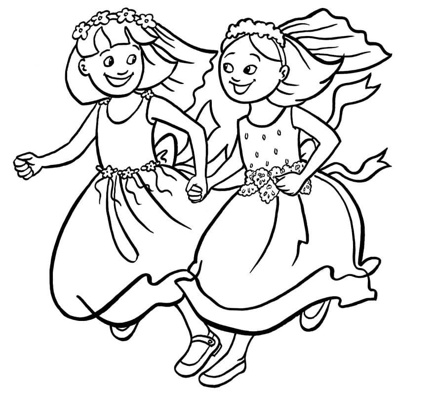 Best Friends Printable Coloring Page