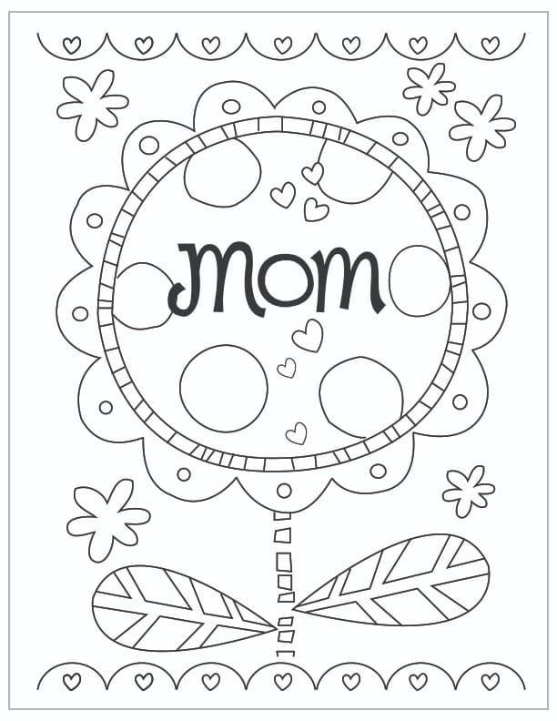 Best Mom 1 Coloring Page