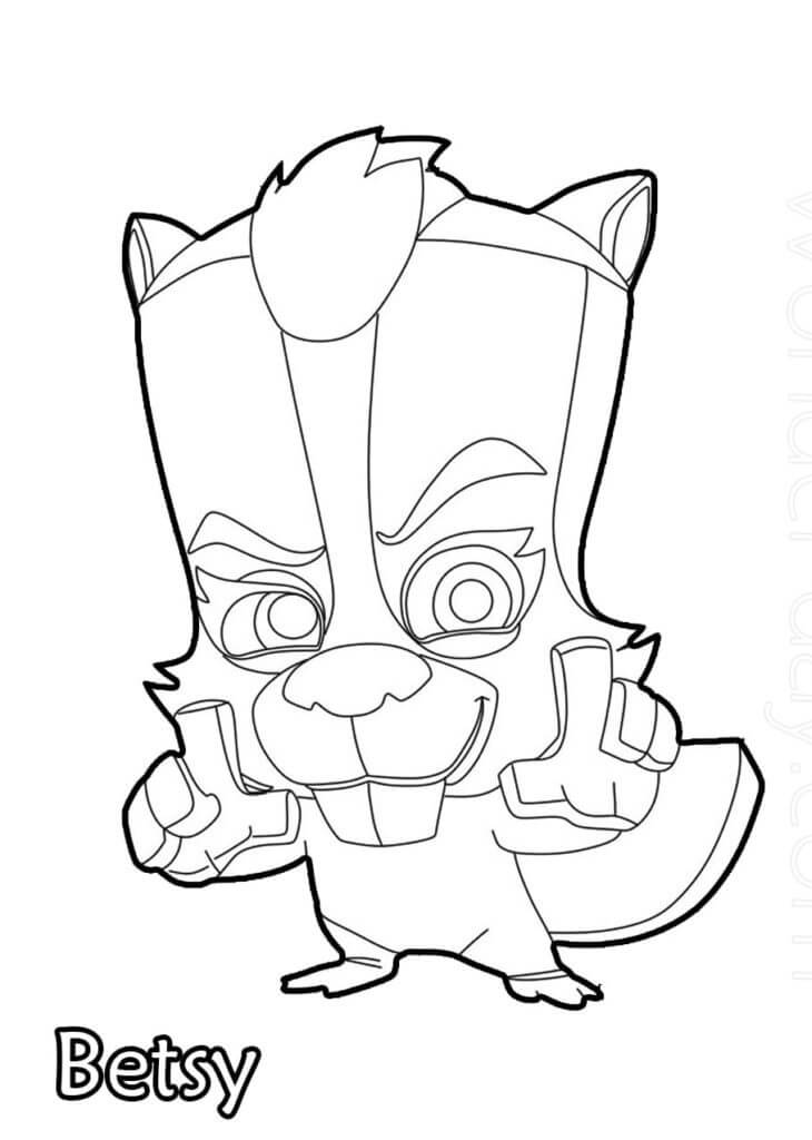 Betsy Zooba Coloring Page