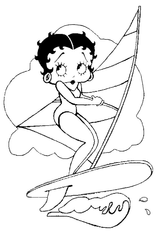 Betty Boop Printables Coloring Page