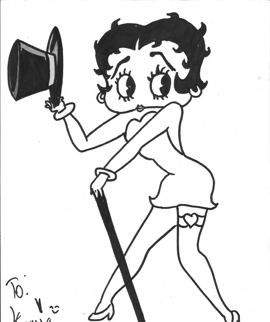 Betty Boops Photos Coloring Page