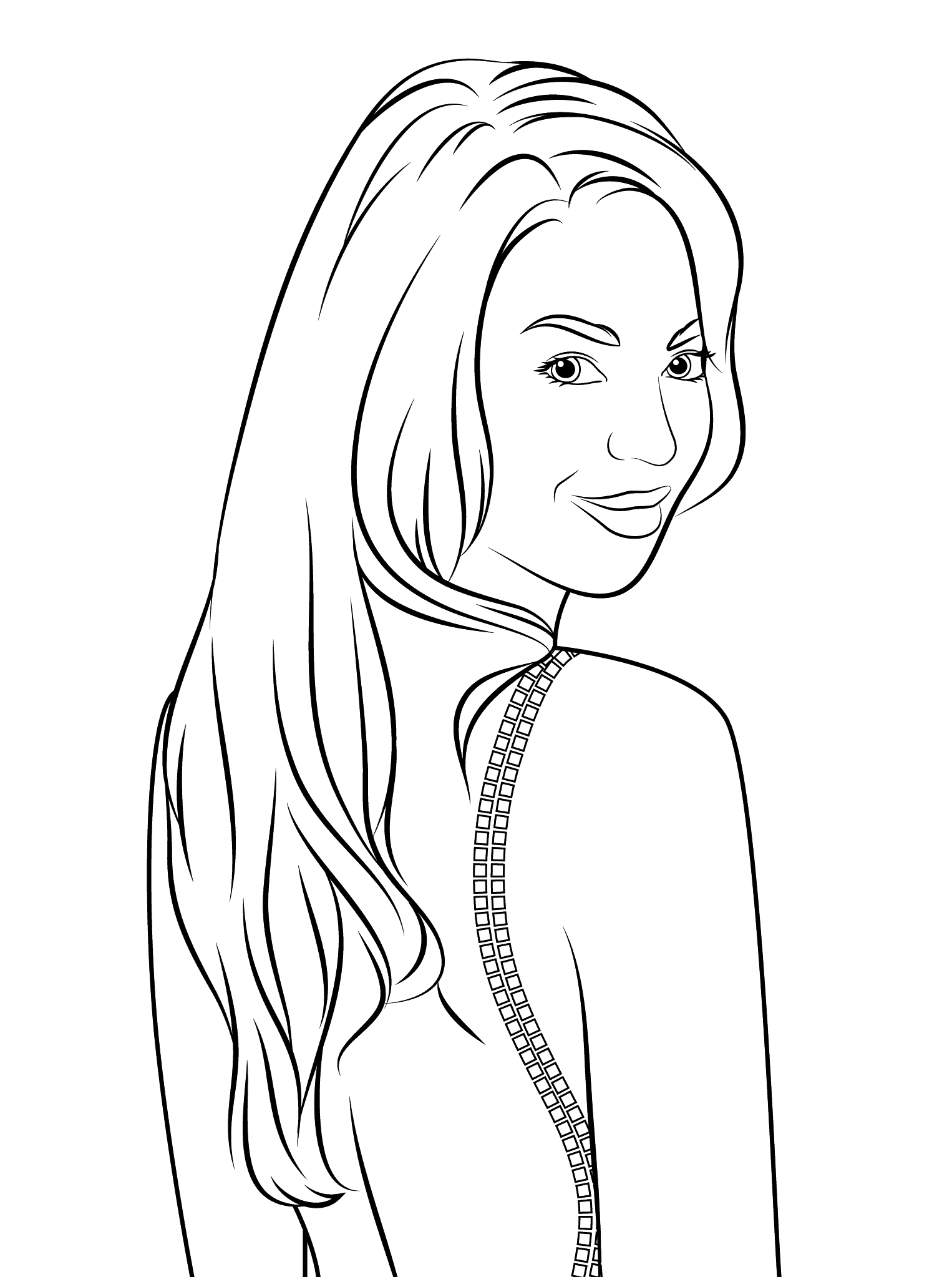 Beyonce Celebrity Coloring Page