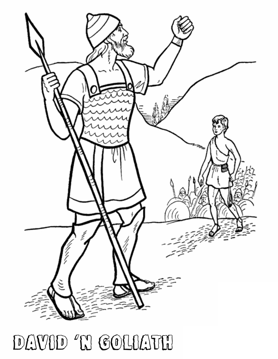 Bible Printables – David and Goliath Coloring Page