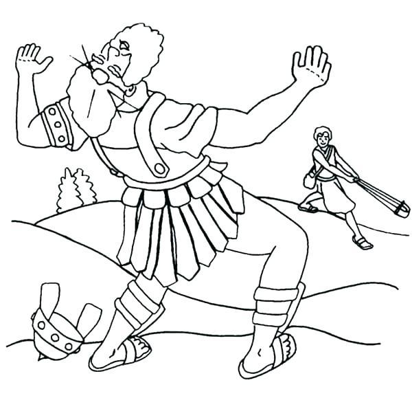 Bible Sheets – David and Goliath Coloring Page