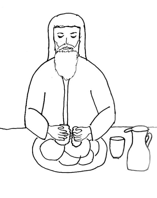 Bible Story The Last Supper Cool Coloring Page