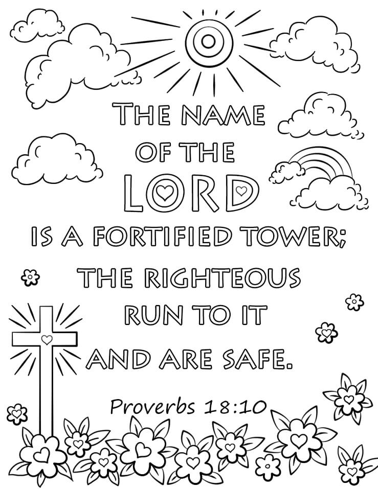 Cool Bible Verse Coloring Page