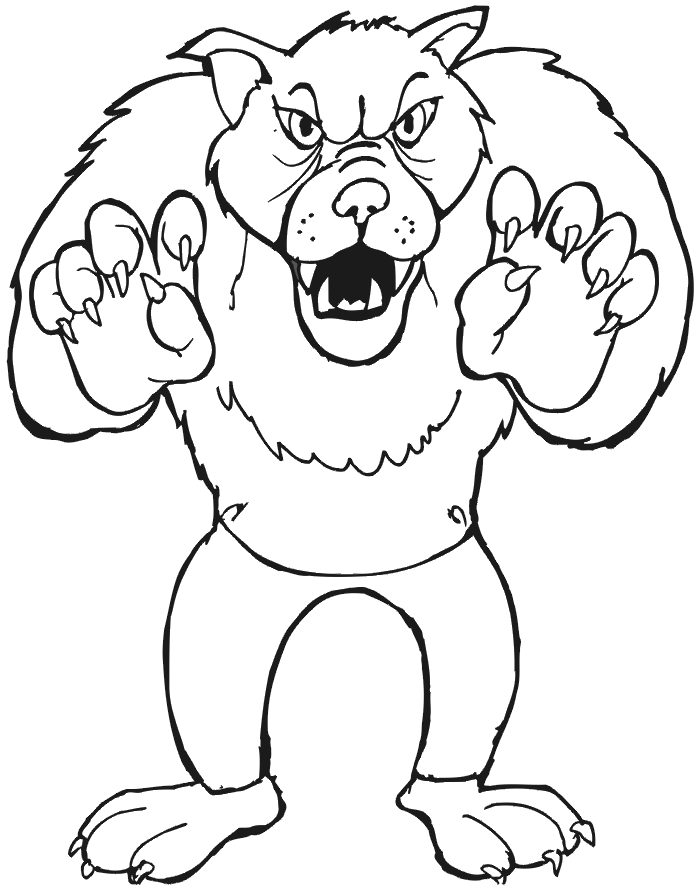 Big Bad Wolf Coloring Page