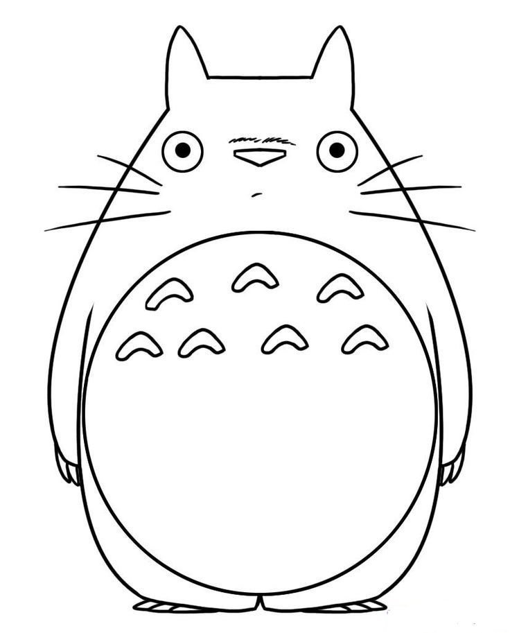 Big Fat Totoro Coloring Page