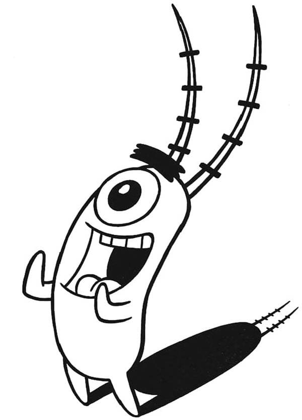 Big Mouth Plankton Coloring Page
