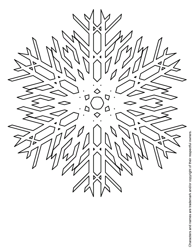 Big Snowflake Coloring Page