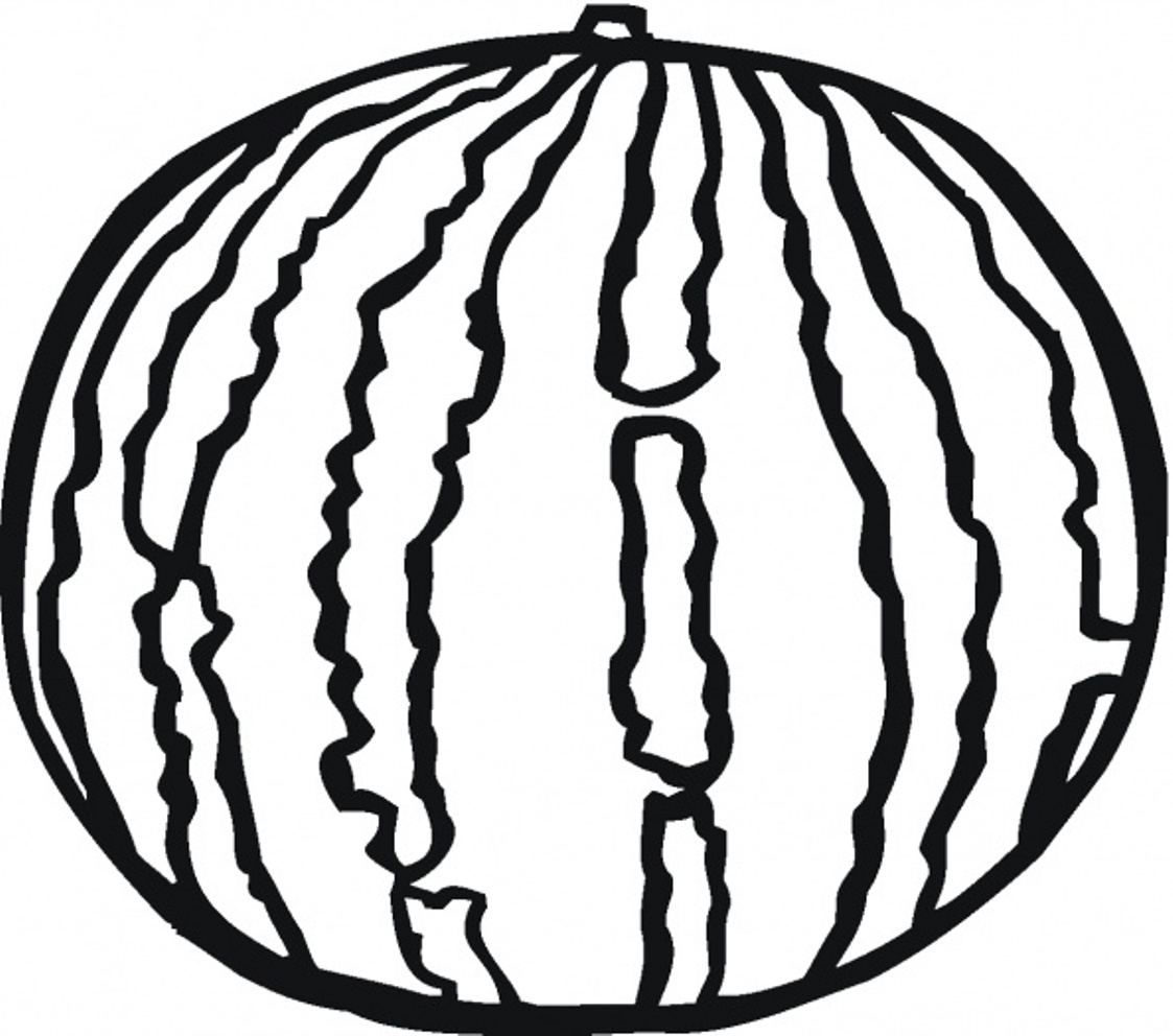 Big Watermelon Fruit S568a Coloring Page