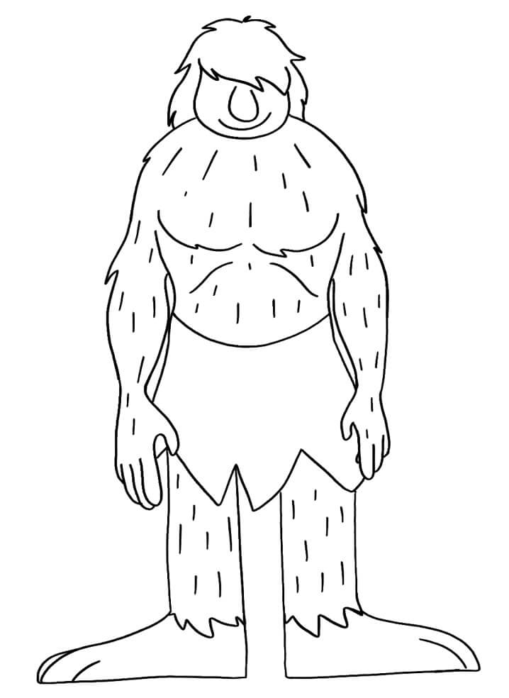 Bigfoot Coloring Page Online