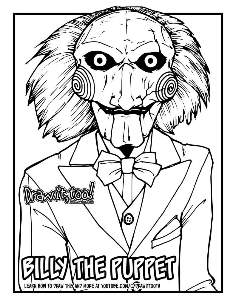 Billy the Puppet Coloring Page