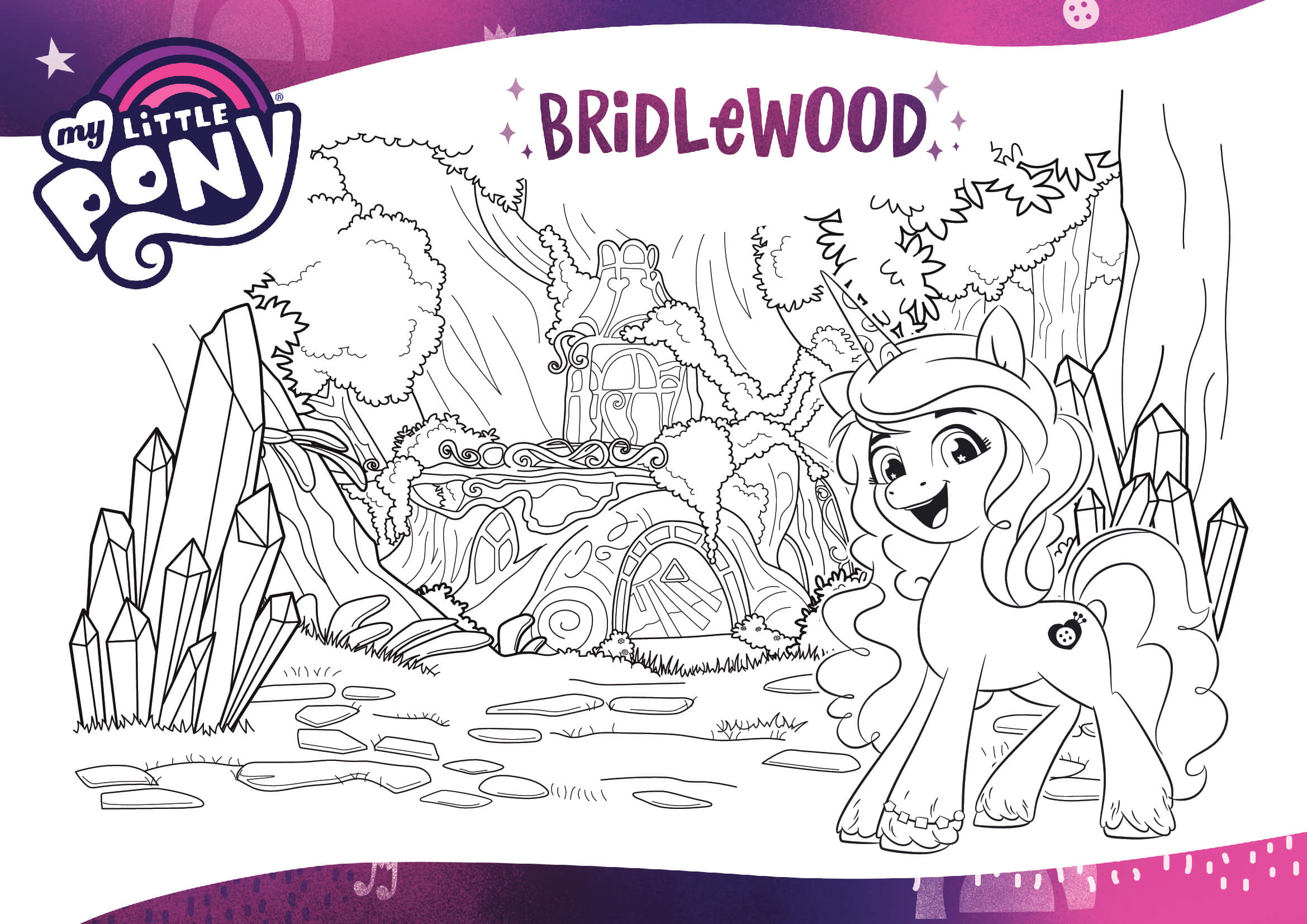 Birdlewood My Little Pony The Mane 5 New Generation Mlp 5 Coloring Page