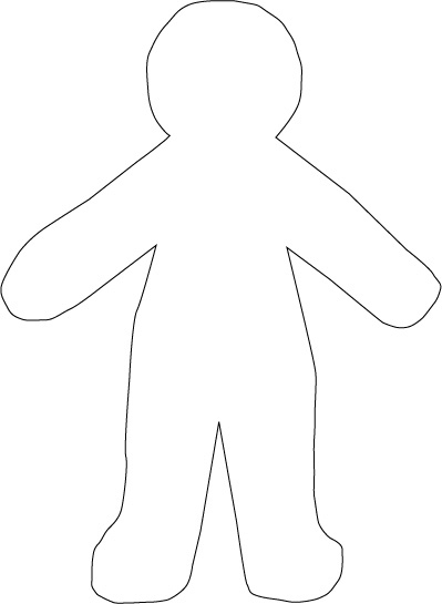 Blank Paper Doll Template Coloring Page