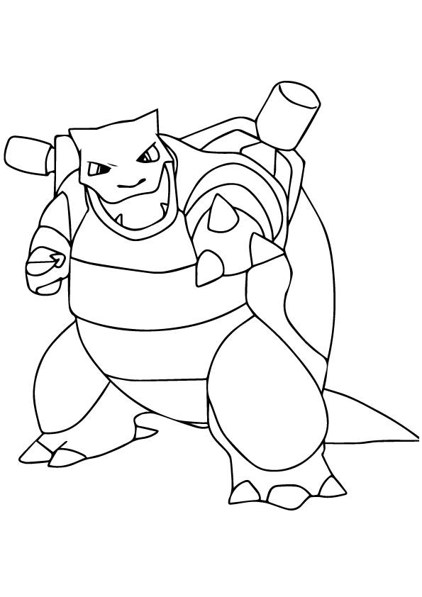 Blastoise from Pokemon Coloring Page