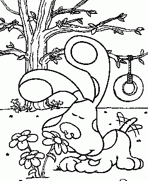 Blues And A Flower Coloring Page