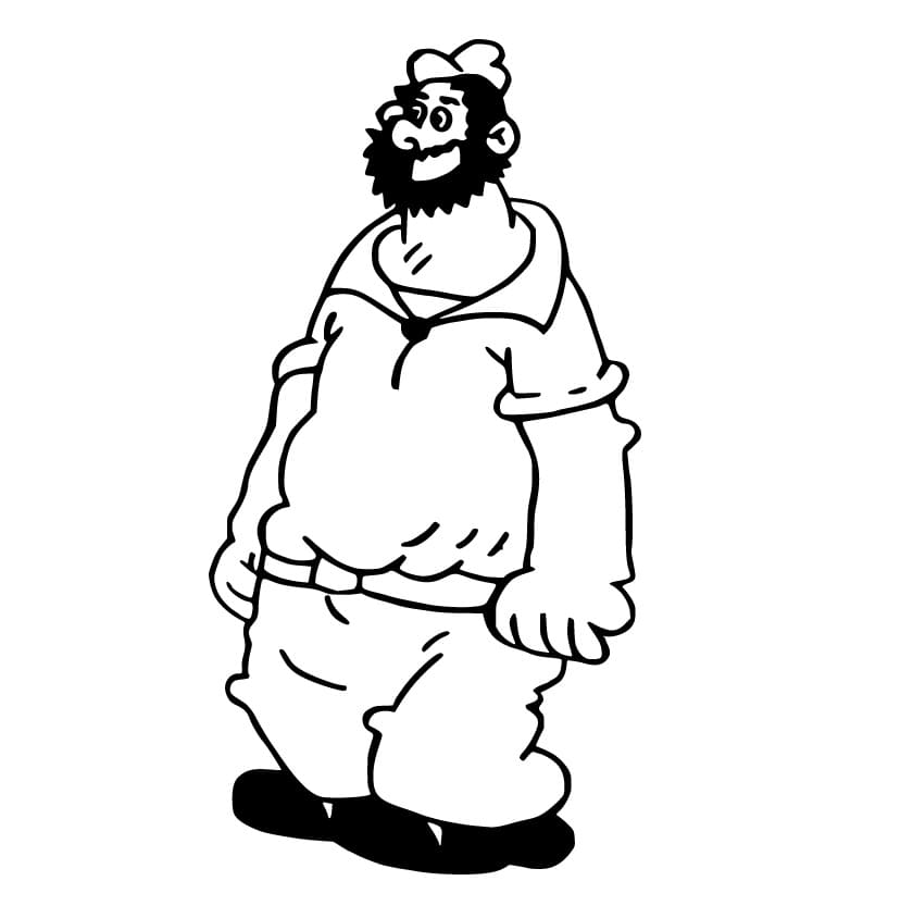 Bluto from Popeye Coloring Page
