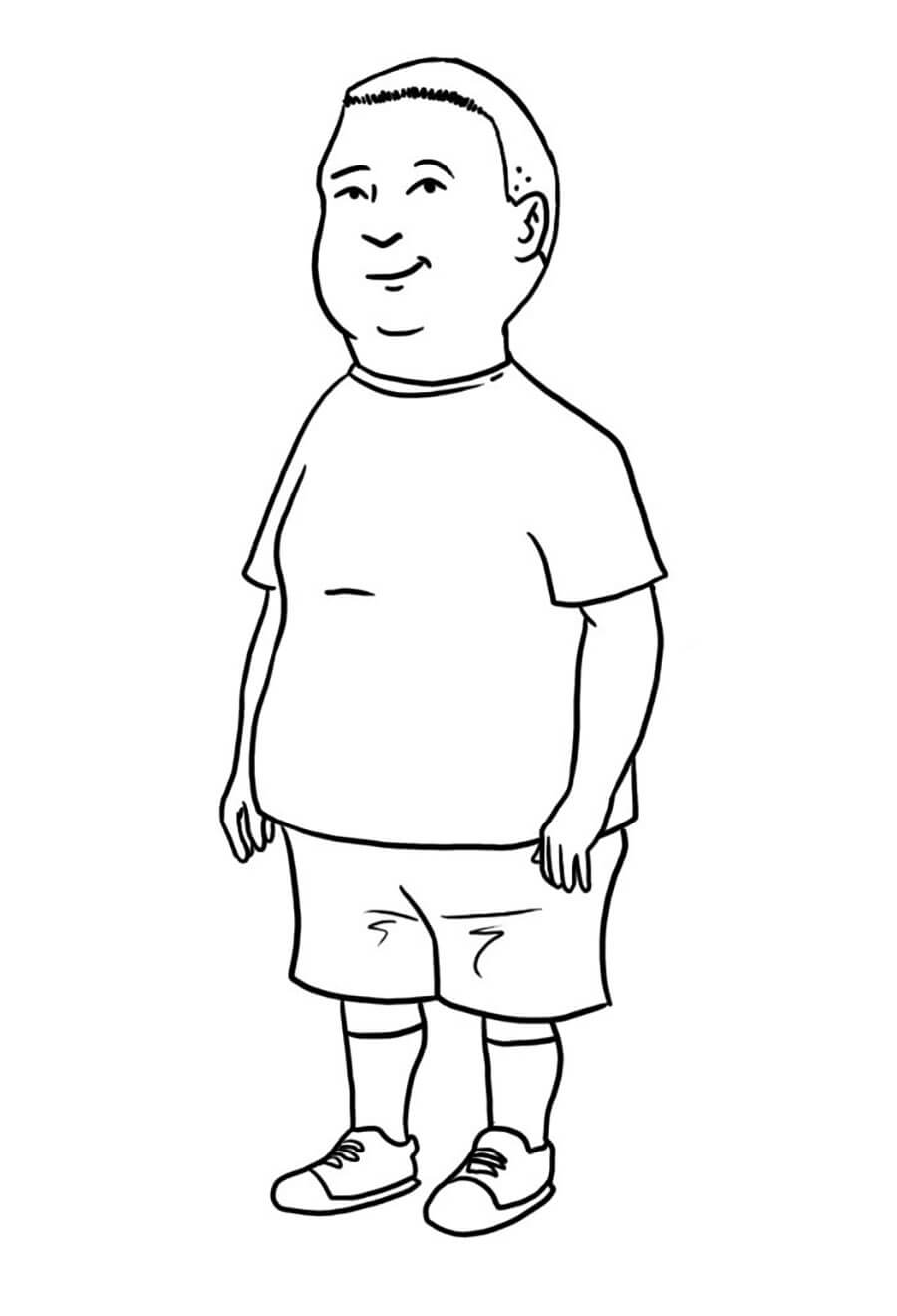 Bobby Hill Coloring Page