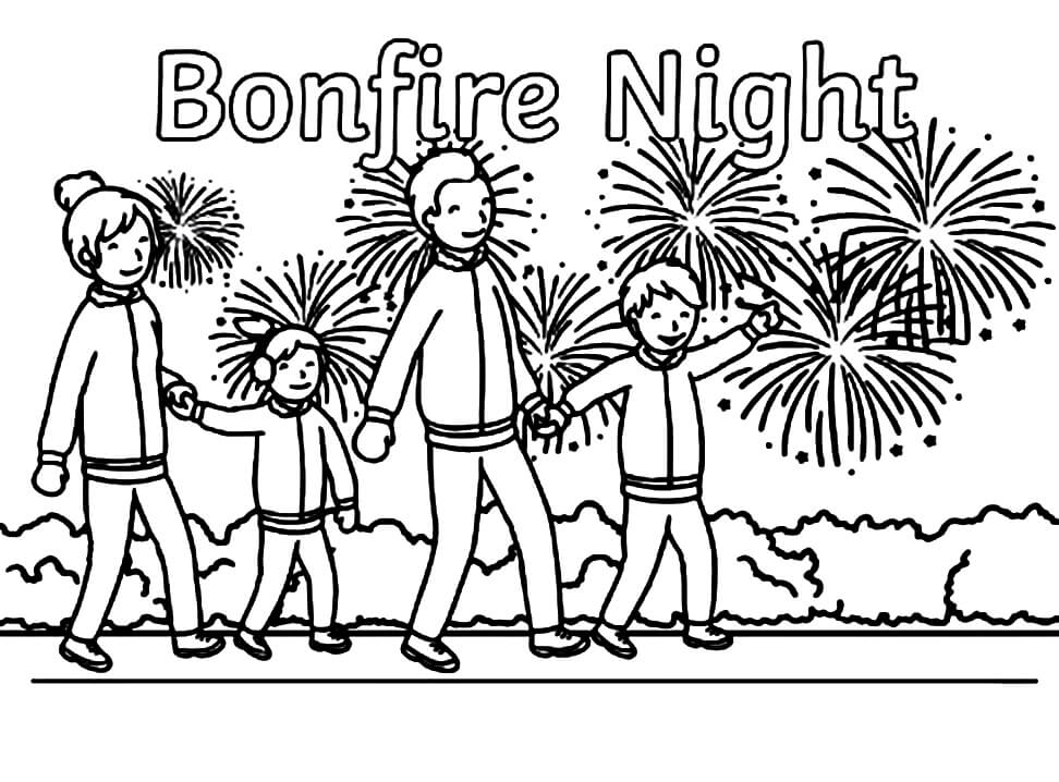 Bonfire Night 1 Coloring Page