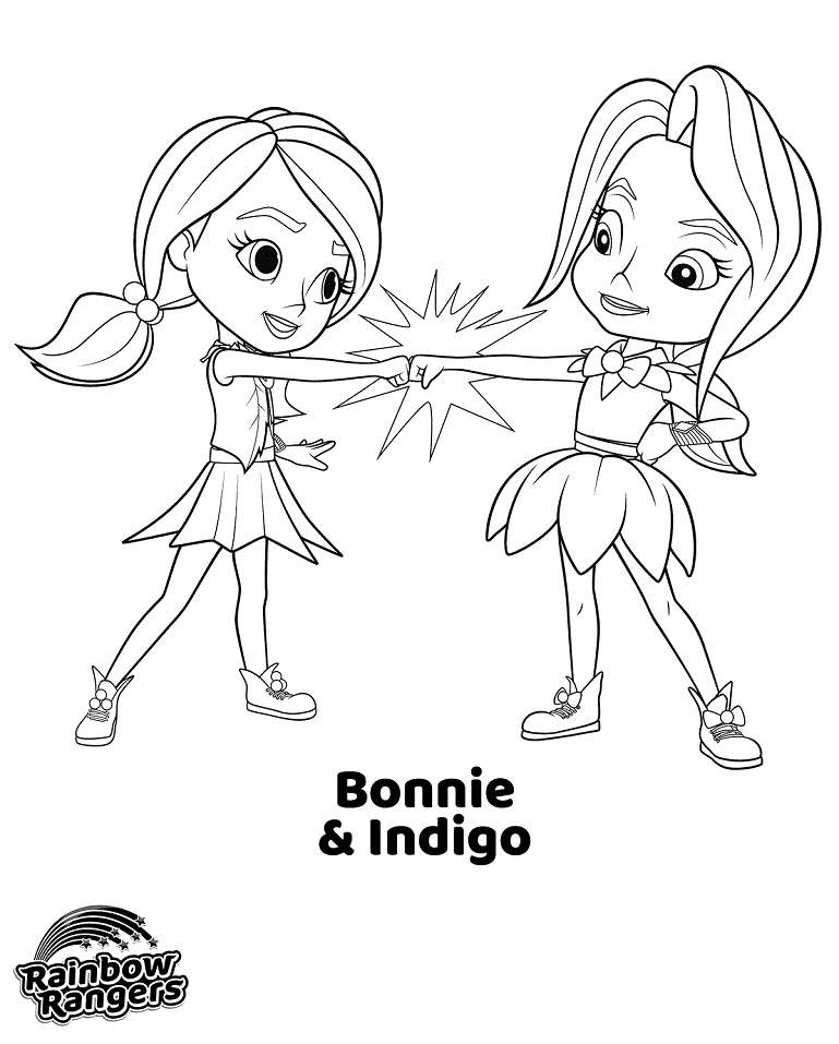 Bonnie and Indigo Coloring Page