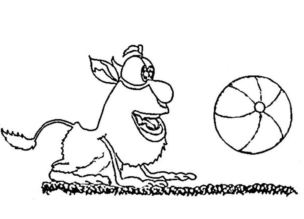 Booba and Ball Coloring Page
