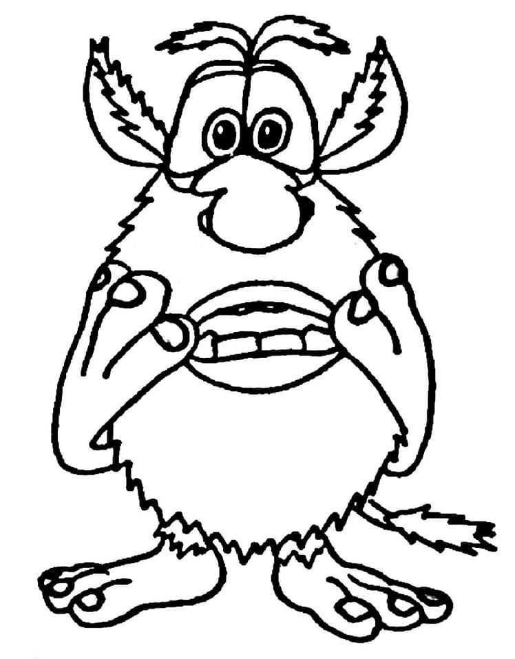 Booba Confused Coloring Page