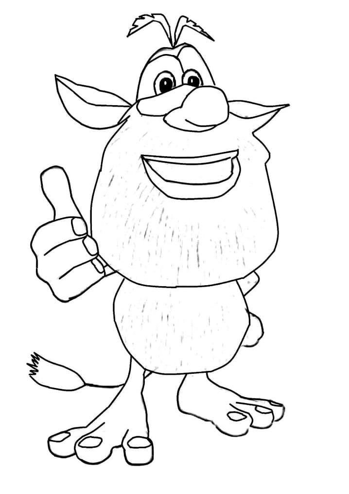 Booba Smiling Coloring Page