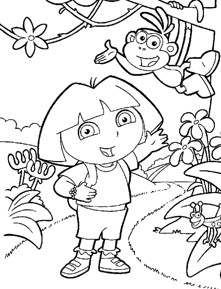 Boots And Dora S Freea02a Coloring Page