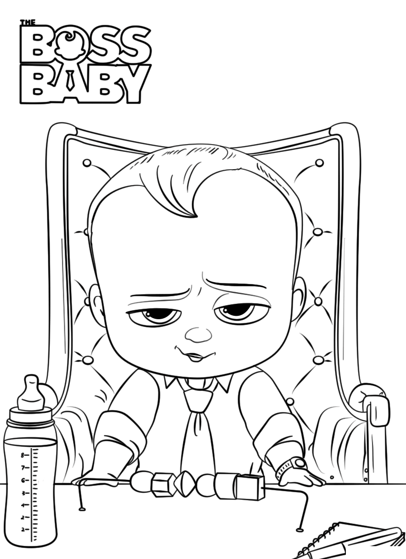 Boss Baby 2 Like A Boss President Coloring Page