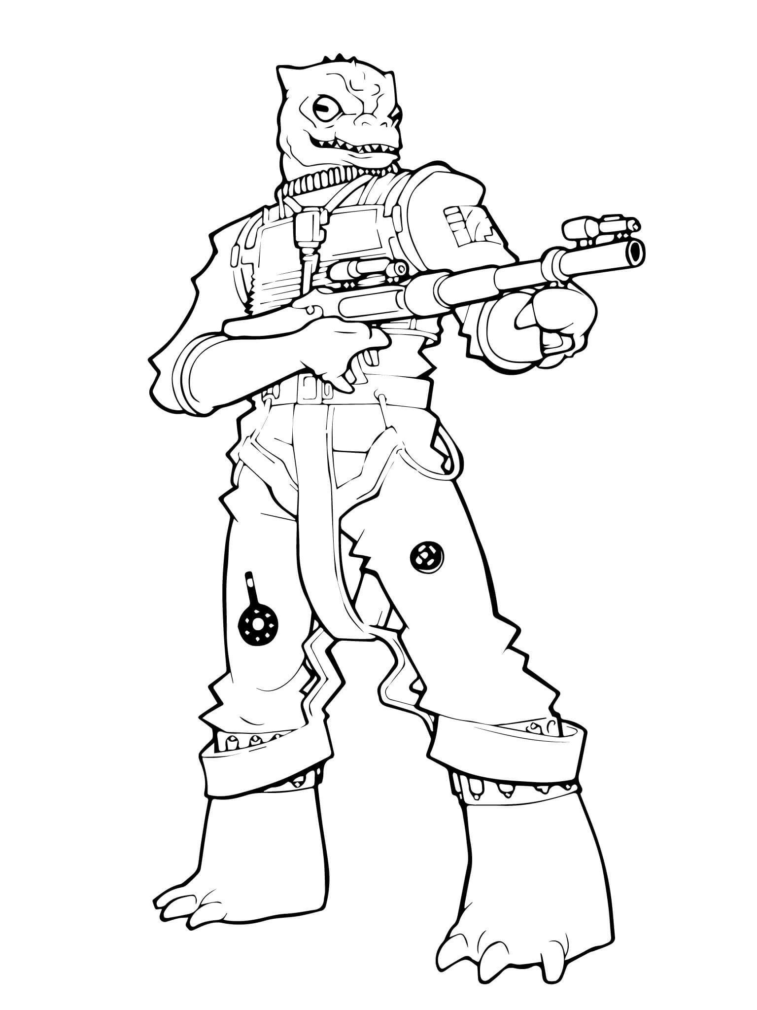 Bossk Star Wars The Clone Wars Coloring Page